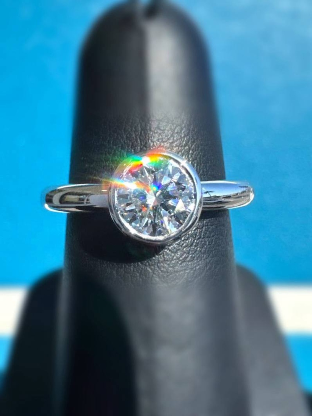 Tiffany Co VS1 E color 0.83ct Platinum Round Diamond Solitaire Engagement Ring
